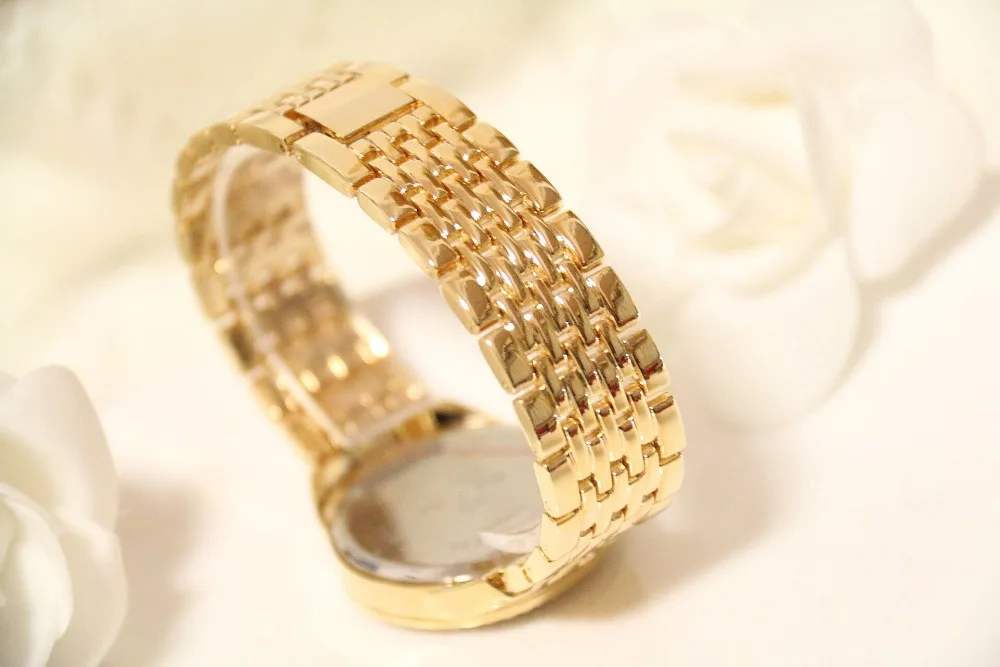 Часы BS брендовые Роскошные модные с бриллиантами кварцевые золотые женские