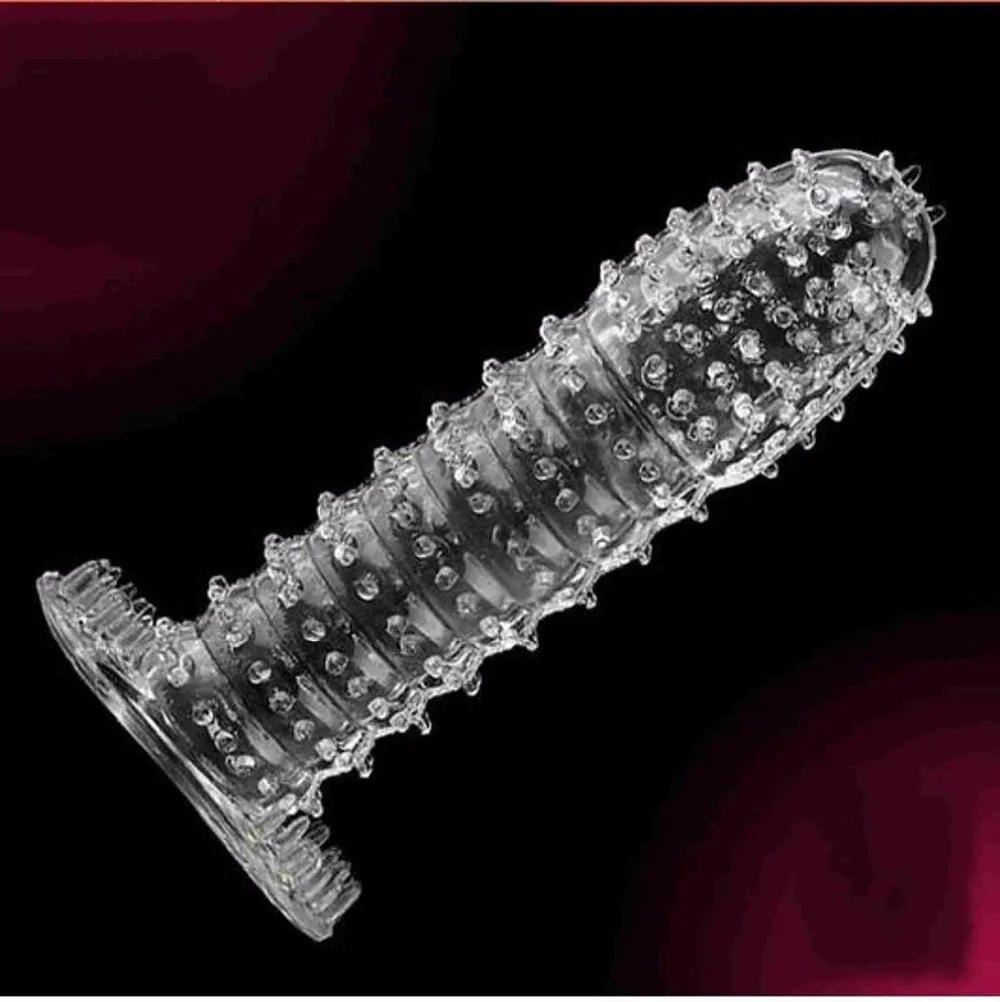 Мужской кабель-удлинитель с мягкими шипами Секс продукт Хрустальный пенис для