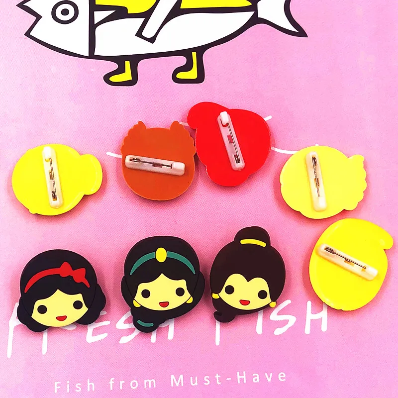 Высокое качество 8 шт мультфильм принцесса золуалла ПВХ Кнопка Pinbacks Значки Броши