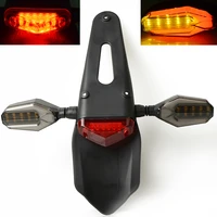 motorcycle light rear fender edge red led brake tail light warning lights waterproof lamp tailight with turn signals light lamp