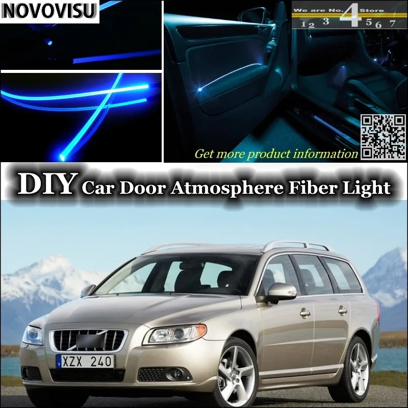 

NOVOVISU For Volvo V70 XC70 interior Ambient Light Atmosphere Fiber Optic Lights Inside Door Panel illumination Not EL light