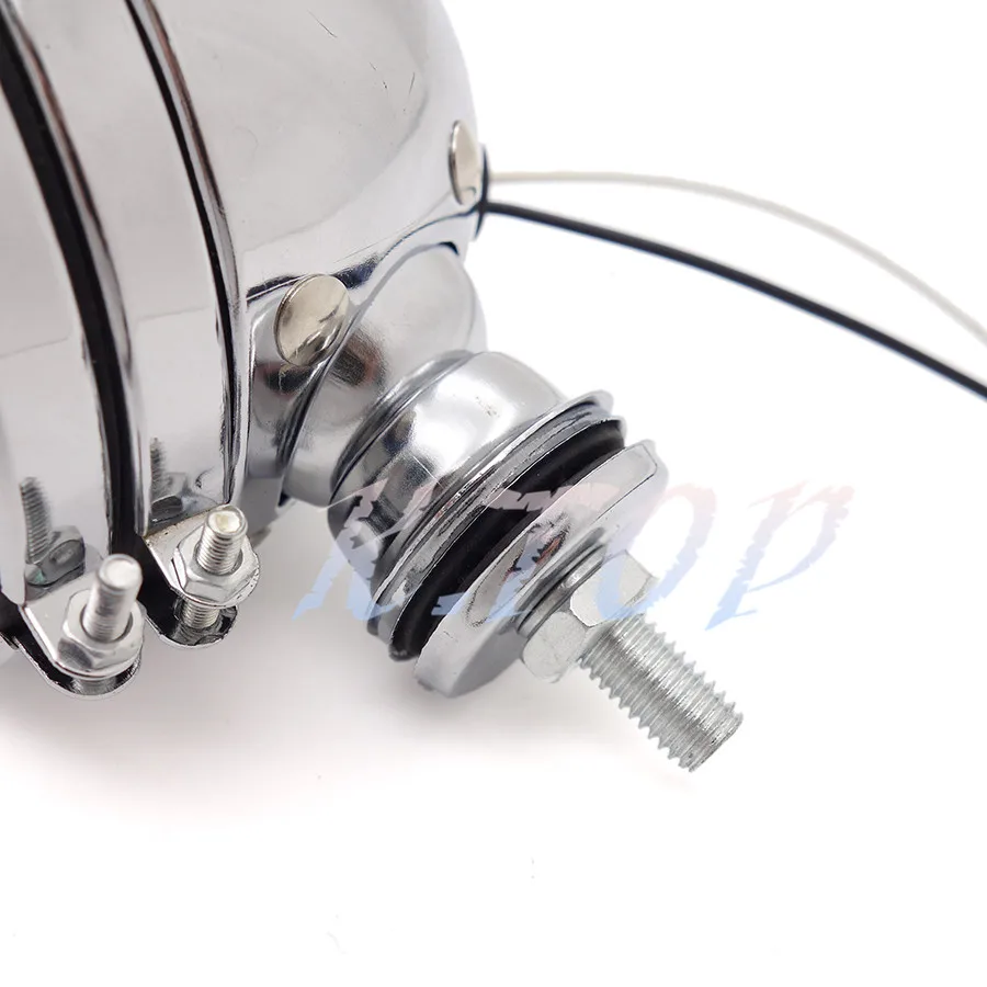 Ретро мотоциклетный хромированный светильник с прозрачными линзами