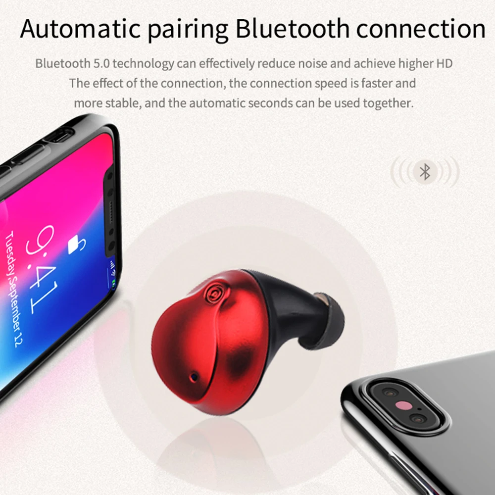 Беспроводные Bluetooth 5,0 бинауральные наушники TWS водонепроницаемые наушники HD стерео Спортивная гарнитура с микрофоном зарядная коробка