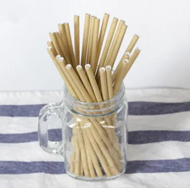 25 шт. Экологичные крафт-бумаги соломинки для детей день рождения свадьбы