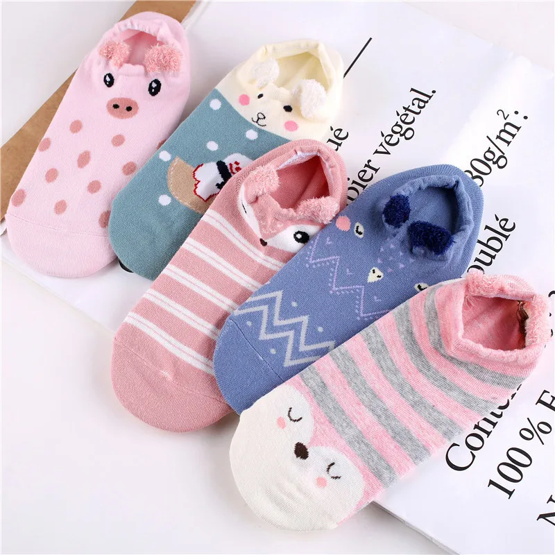 Магазин Crazy Fly милые животные женские хлопковые носки Kawaii кошка с собакой летние