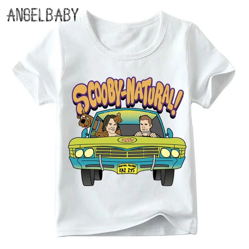 Футболка с принтом Mystery Machine для маленьких мальчиков и девочек Забавная детская