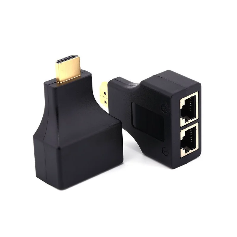 HDMI в двойной RJ45 сетевой кабель удлинитель конвертер мужчин и женщин 1080p для