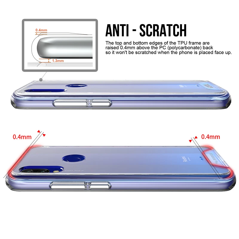 Прозрачные ударопрочные Чехлы TOIKO Chiron для Xiaomi Redmi 7 задняя крышка Гибридный бампер