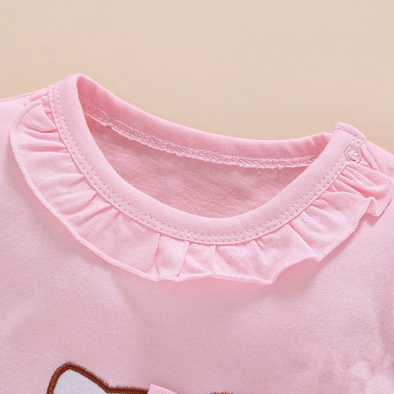 Розовая стильная одежда для маленьких девочек с принтом hello kitty мягкая хлопковая