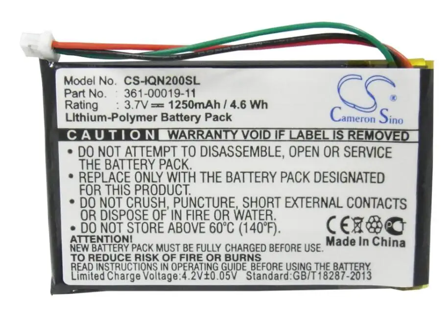 Аккумулятор Cameron Sino 1250mah для GARMIN Nuvi 200 205T 250 252W 255WT 260 wt 270 010 00621 10 361 00019 11|Аккумуляторы