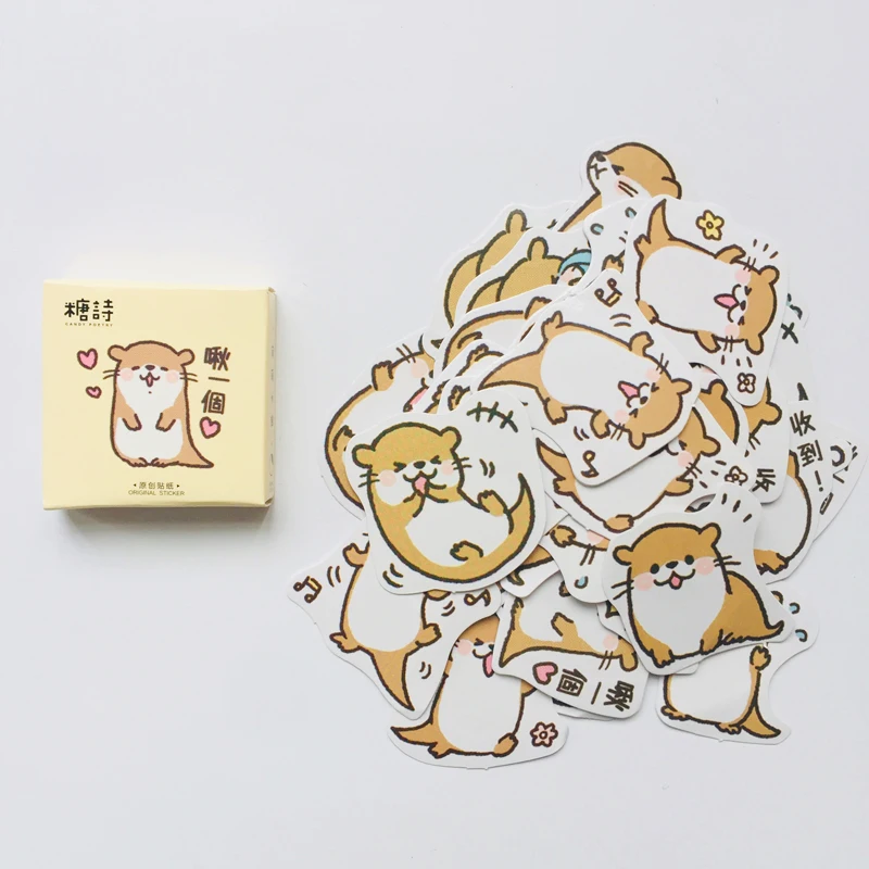 45 шт./кор. Kawaii Otter самоклеящиеся Стикеры стикеры этикетки блокноты альбом дневник