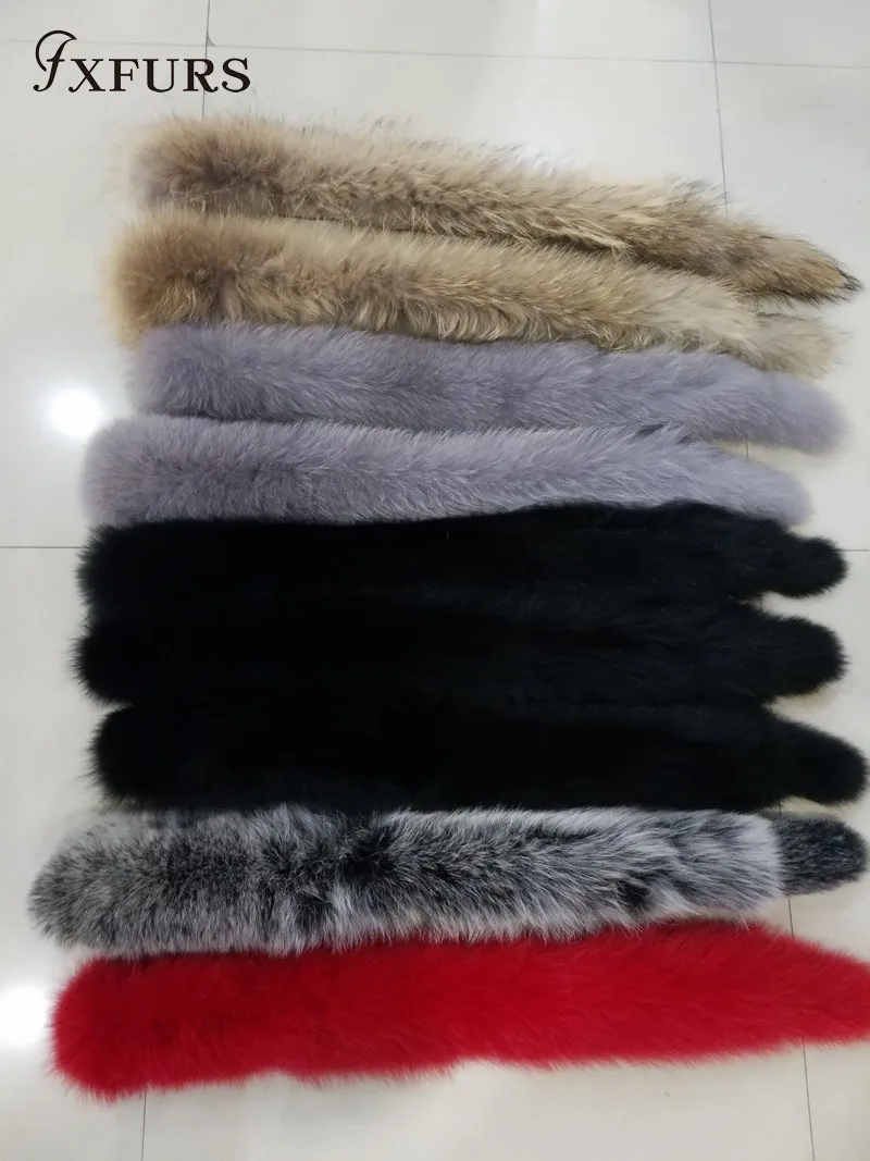 FXFURS шарф из натурального лисьего меха натуральный мех лисы меховой воротник кольцо глушитель женский меховой палантин шейный утеплитель 16 цветов