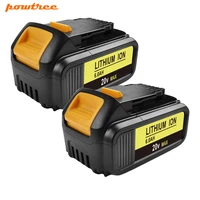 powtree 20v 6000mah for dewalt dcb200 max rechargeable power tools battery replacement dcb181 dcb182 dcb204 dcb101 dcf885