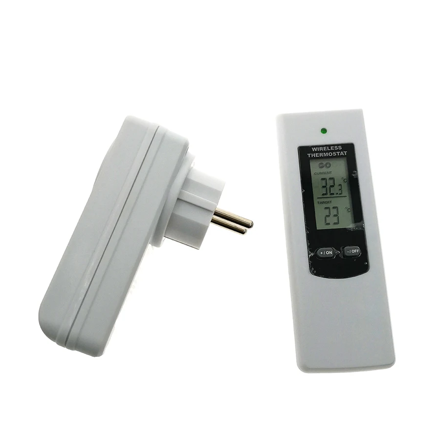 digital wireless thermostat room temperature controller heating and cooling function with remote control lcd backlight free global shipping