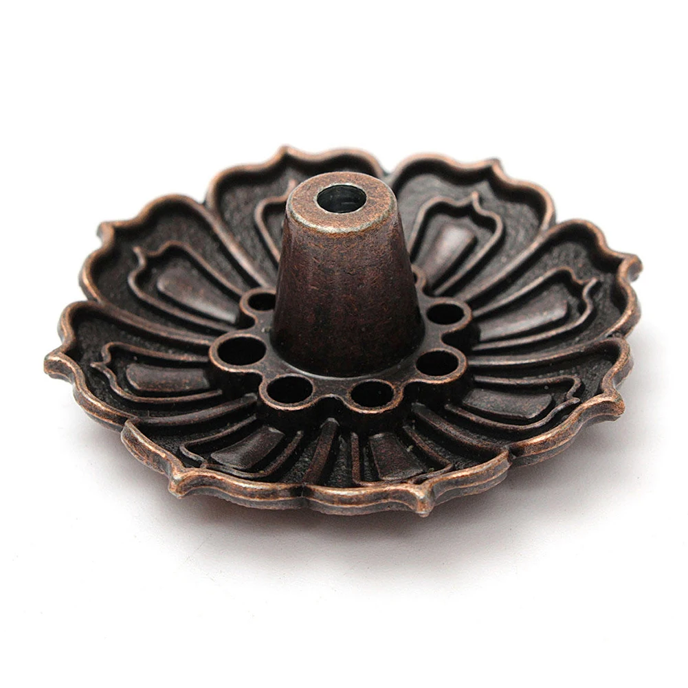 9 отверстий конусная горелка пластина держатель ладана медь кадильница сиденье