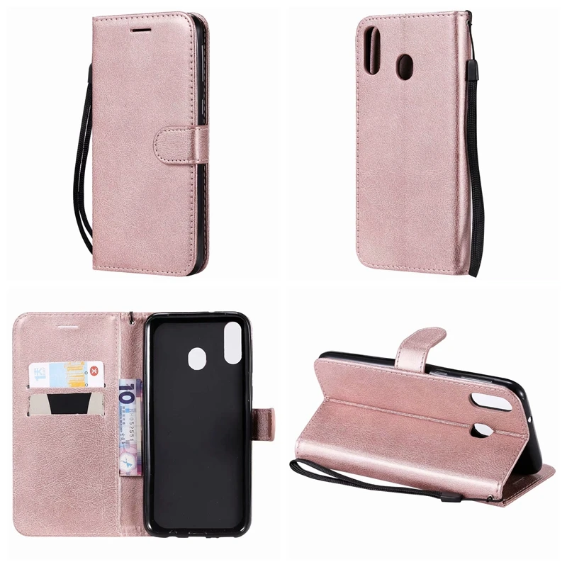 Кожаный чехол кошелек для Huawei Y7 Y6 2019 P30 Lite Samsung A70 A40 A10 M20 M10 откидной Чехол с
