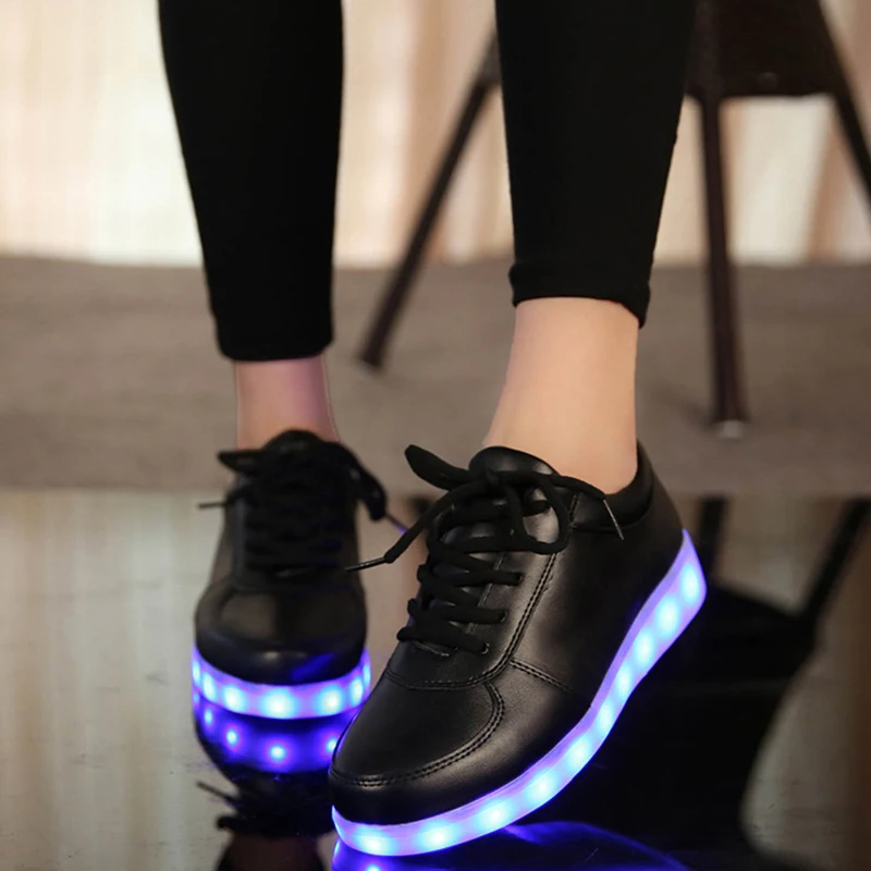 Светящиеся светодиодные туфли SYTAT повседневные мужские со светодиосветодиодный