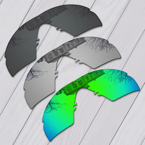 Black-Silver-Green E.O.S поляризованные улучшенные Сменные линзы для Оукли M Frame 2,0 Strike солнцезащитные очки-несколько вариантов - Цвет линз: Black-Silver-Green