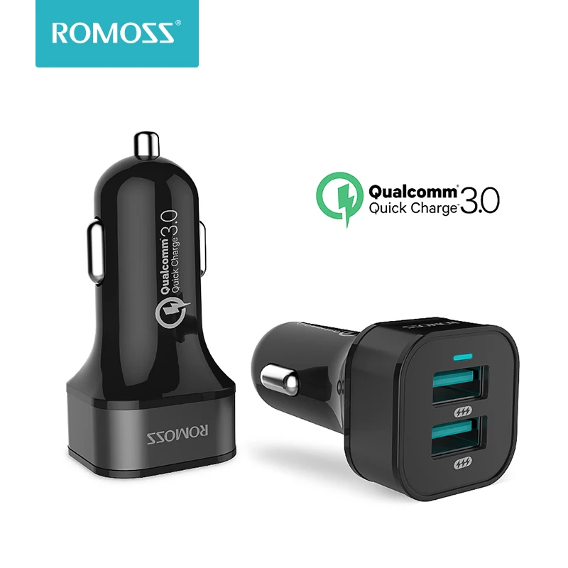 Автомобильное зарядное устройство Romoss 30 Вт с двумя USB и быстрой зарядкой PD 3 0 для