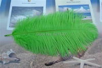 wholesale beautiful nature ostrich feathers 18 20inch 45 50cm lime green colour freeshipping