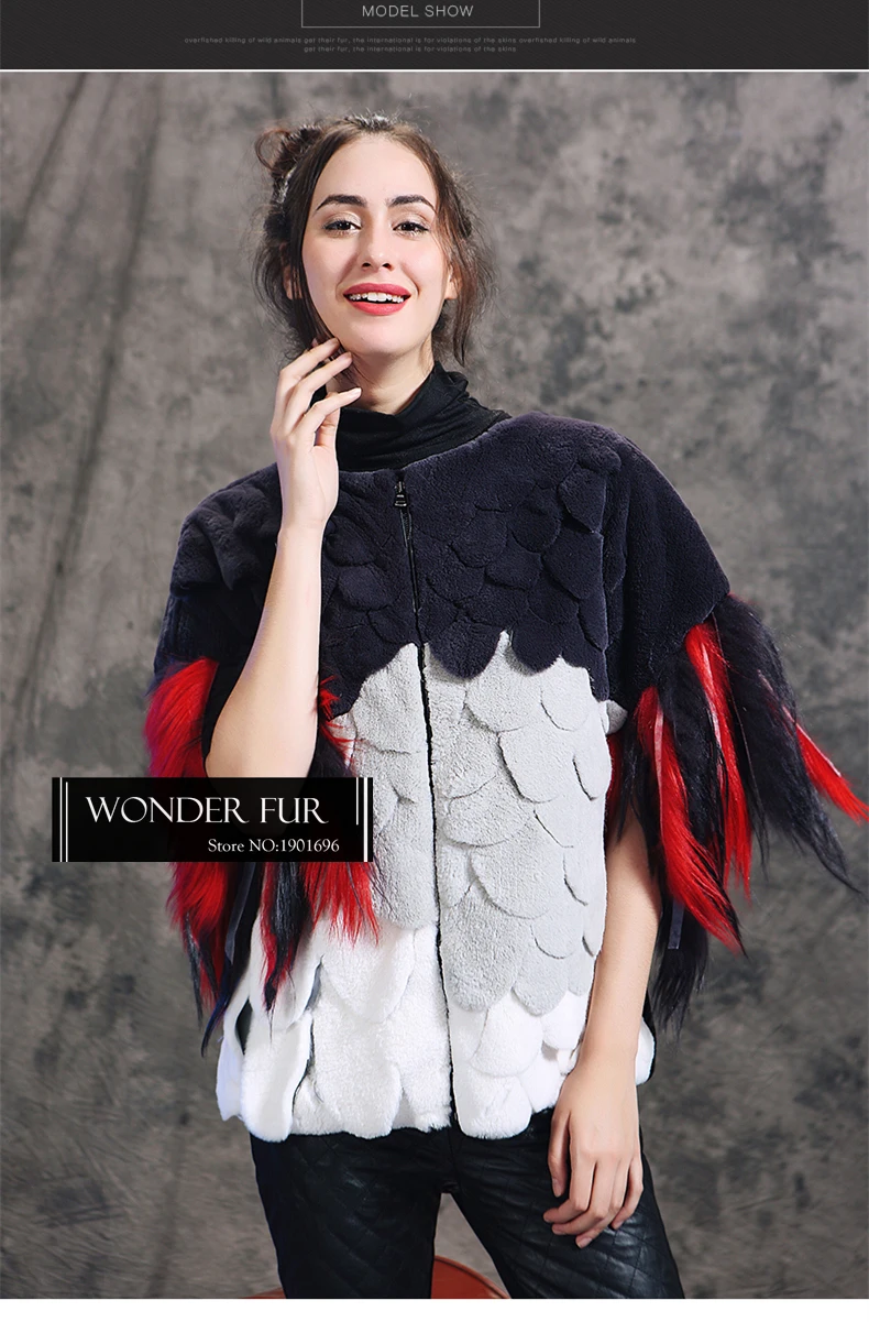 Уличная одежда куртка с мехом кролика рекс отделкой из Козьего Меха модное