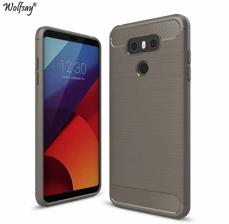 Чехол Wolfsay для телефона LG G6 чехол H870 H871 двойной резиновый силиконовый мягкий