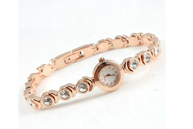 14 мм супер мини женские часы-браслет кварцевые модные Кристаллы платье наручные