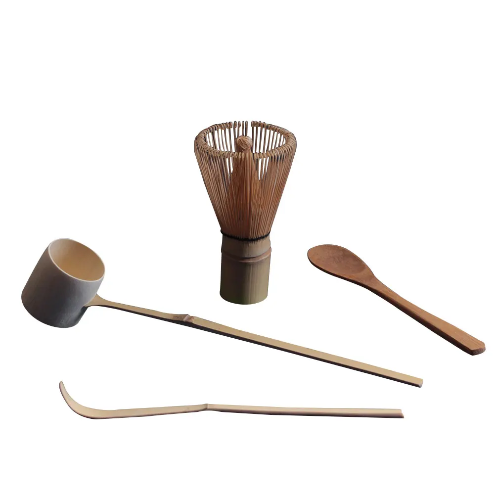 4 шт./компл. инструменты для чая из бамбука маття с венчиком совок крючками и ложки