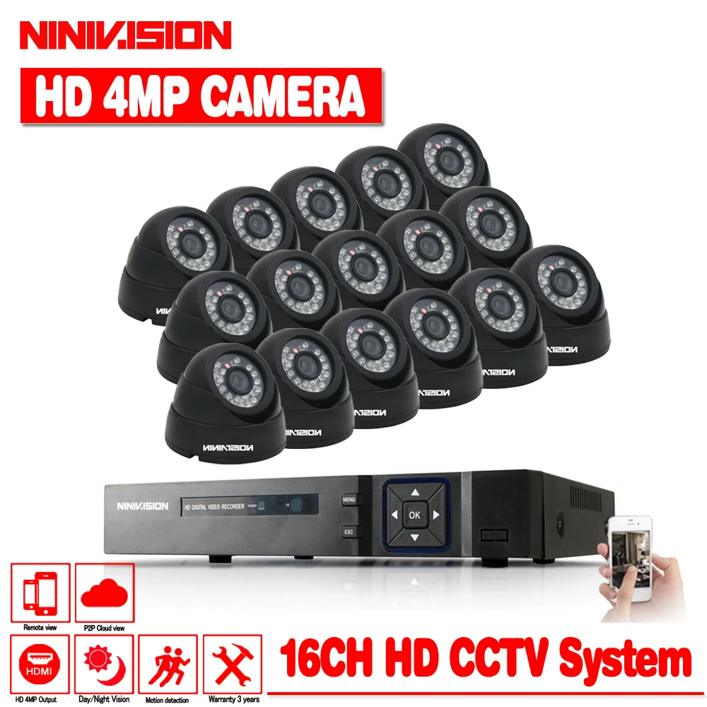 Система видеонаблюдения 4 МП HD 2560*1440P HDMI AHD DVR|Система наблюдения| |
