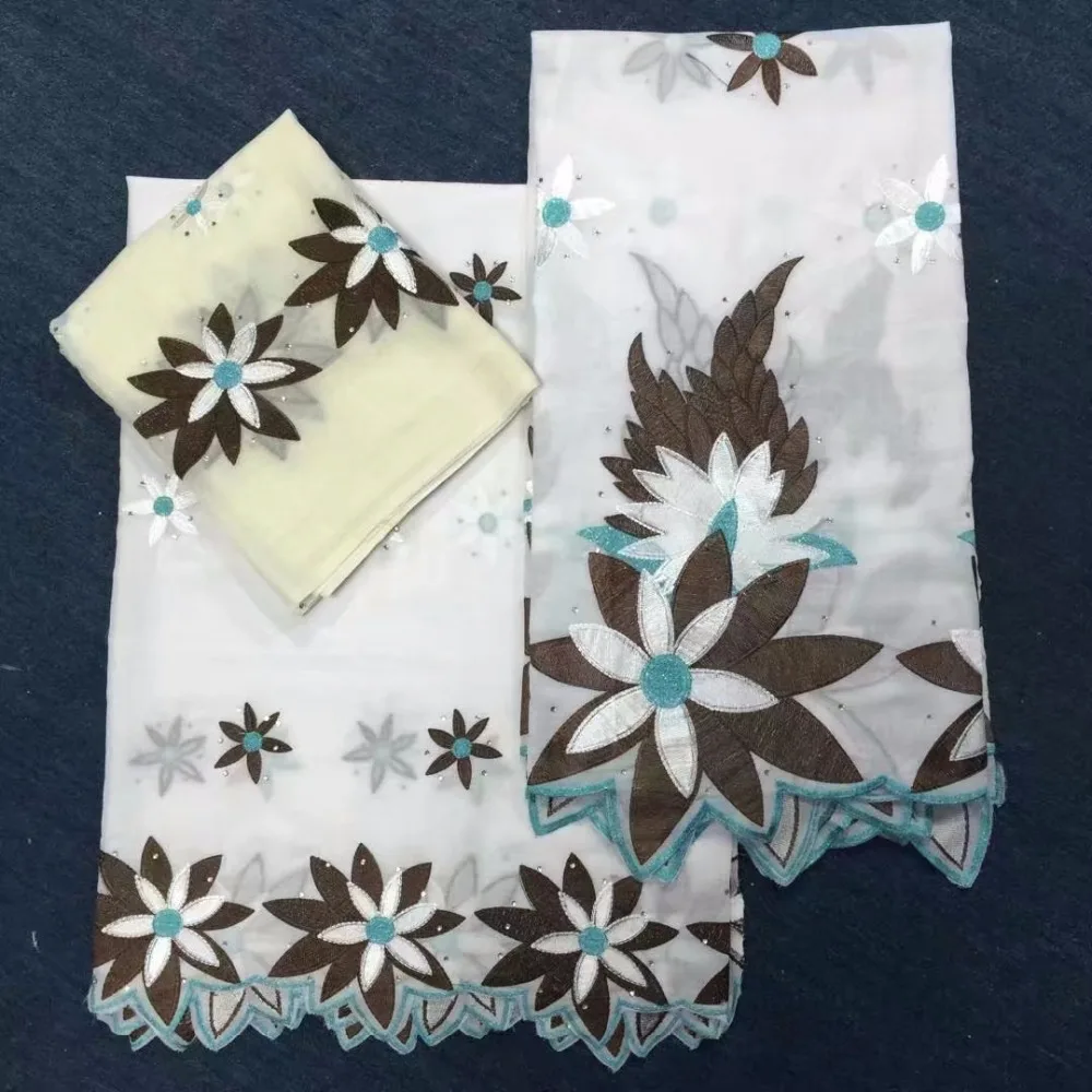 3 метров + 2 м Нигерии кружевной ткани 2017 Африканский швейцарская вуаль кружева