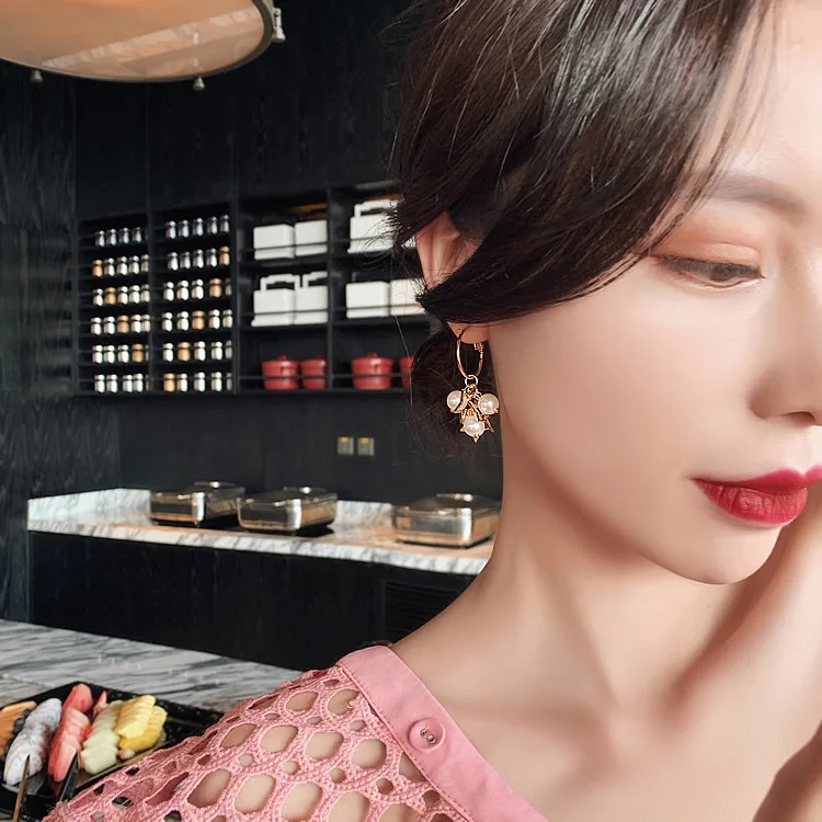 Женские серьги подвески из серебра 2019 пробы с жемчугом|Серьги-подвески| |