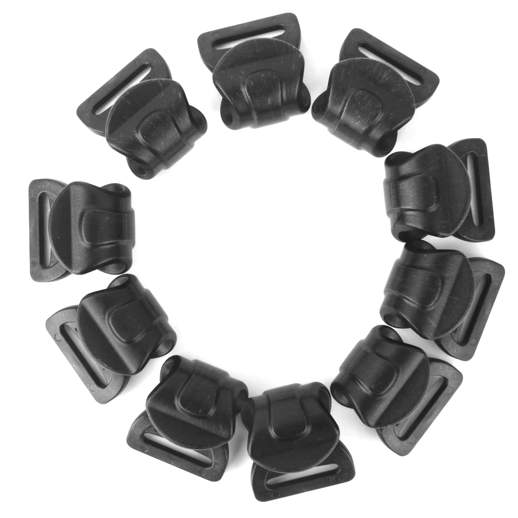 10 шт. пластиковый тент для кемпинга 13 мм|clips for straps|clips plasticclips black |