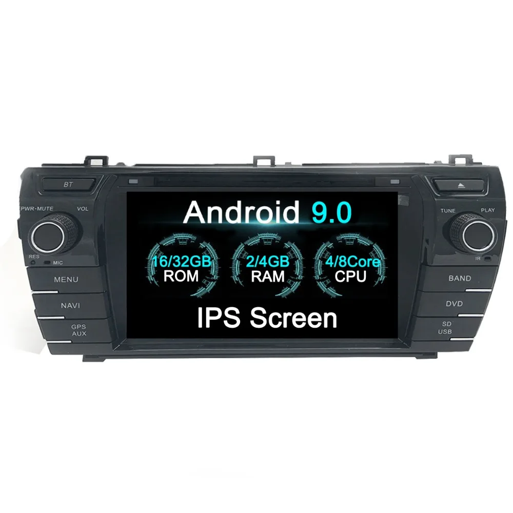 Android 9 0 автомобильный DVD GPS мультимедийный плеер для Toyota Corolla 2013 2014 15 2016 dvd НАВИГАЦИЯ
