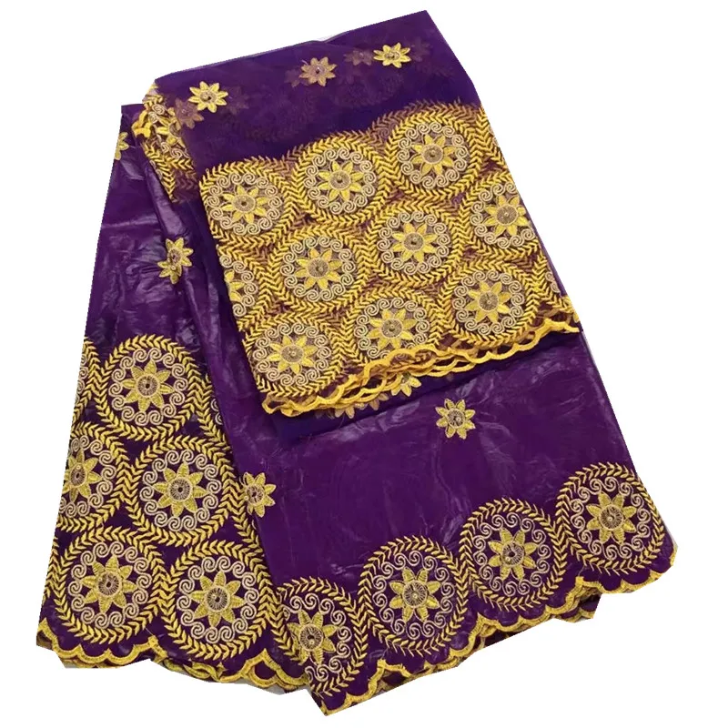 New 5 Yards bazin riche with Beads African Embroidered Bazin Getzner for party dress French 2Yards Net Lace YJ52-69 | Дом и сад