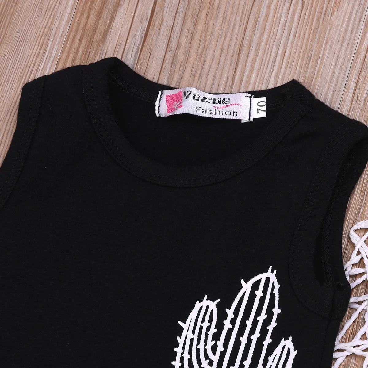 Летние комплекты одежды для новорожденных мальчиков топы без рукавов с принтом