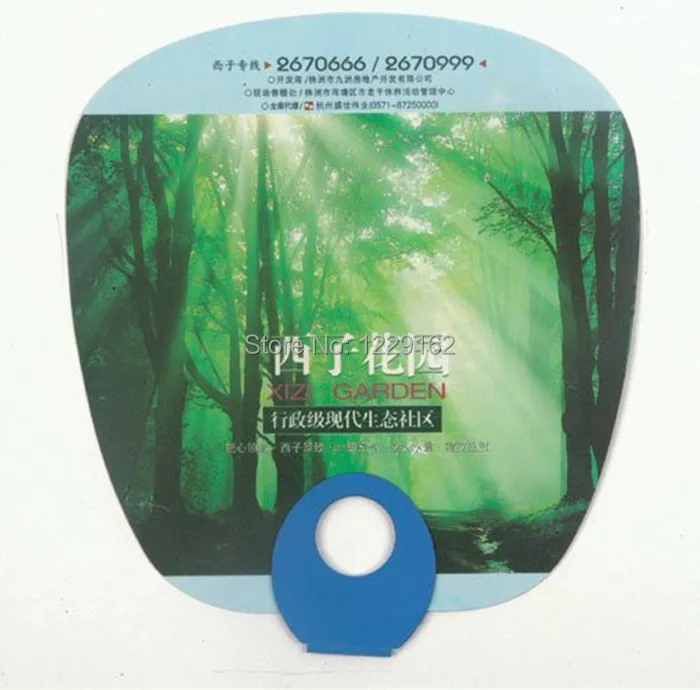 Печать логотипа на заказ 1000 шт./лот PP пластиковый вентилятор для рекламы и