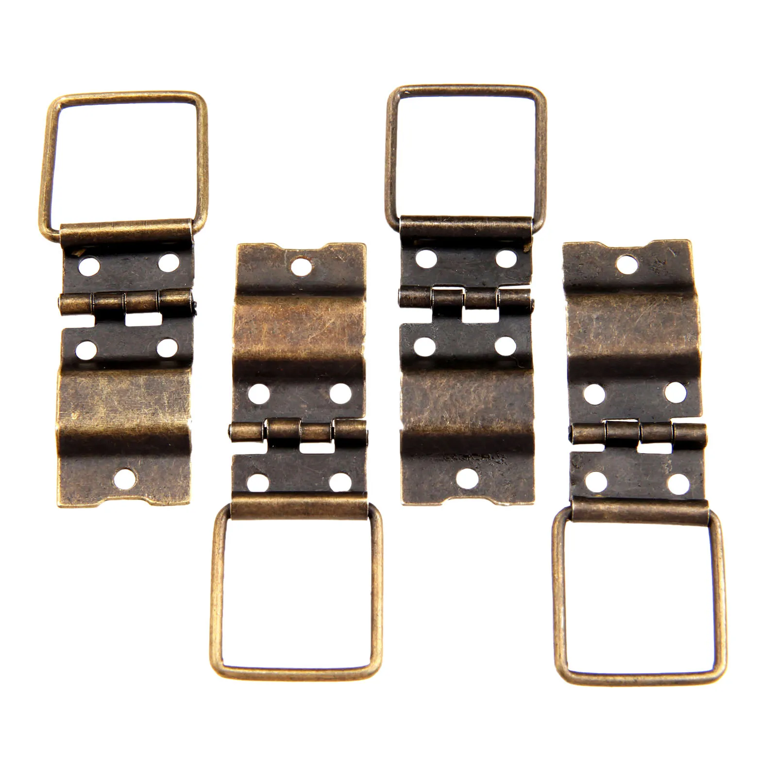 DRELD 4 шт. 38x21mm старинный Бронзовый Шкаф Петли мебельной фурнитуры дверные петли