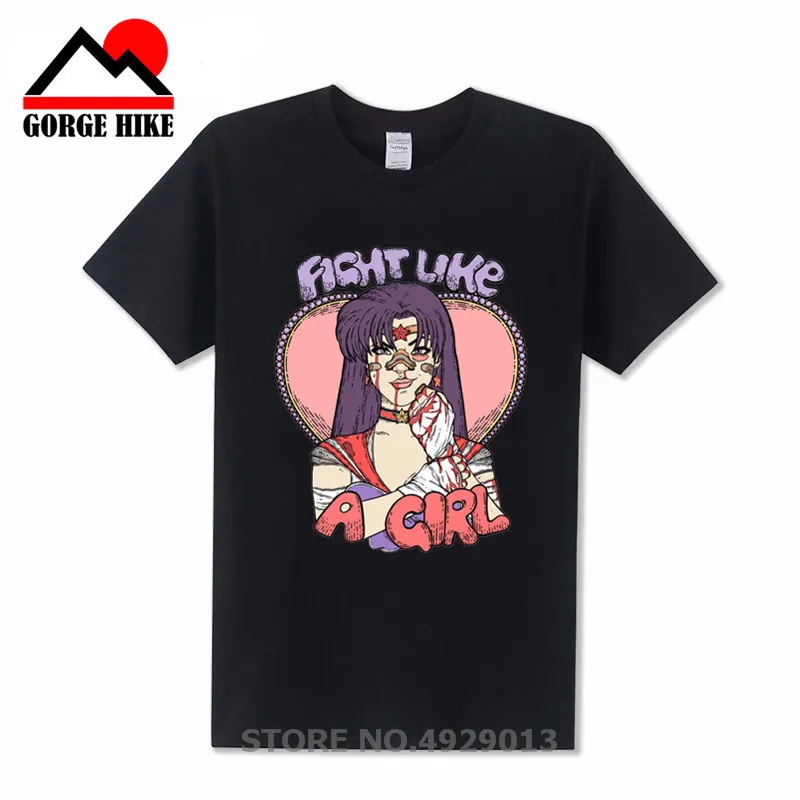 Сейлор Мун девушка футболка бой как Футболка короткий рукав Летняя забавная