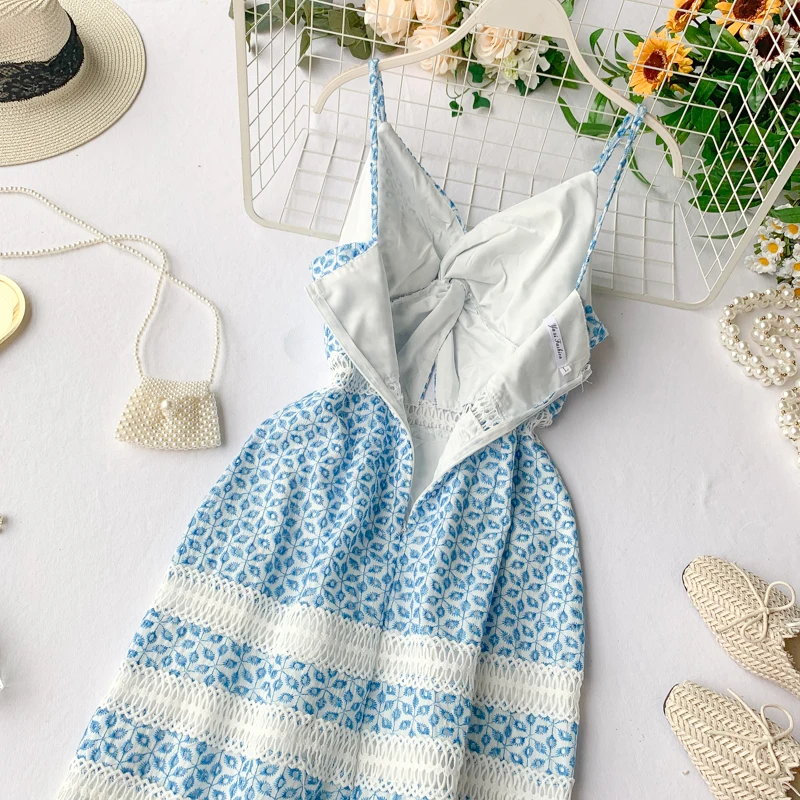 2019 новые модные женские платья Цветочные шифоновые сексуальные ажурные