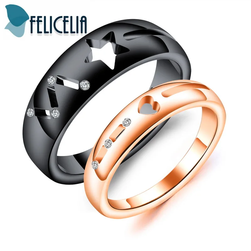 Felicelia черный/розовое золото Тон выдалбливают звезды из нержавеющей стали