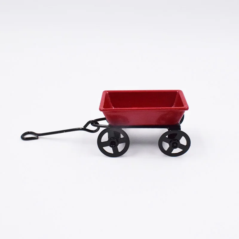1/12 Scale Dollhouse Miniature Metal Garden Trail Car Ourdoor Decoration Miniaturas Pretend Play Accessories Toy|pretend play|dollhouse miniatures