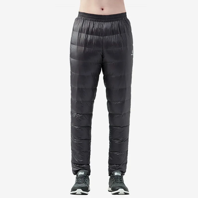 TECTOP Winter Down Pants Men Women Windproof Waterproof Outdoor Camping Pants Lightweight Loose Patchwork Warmdown Pants