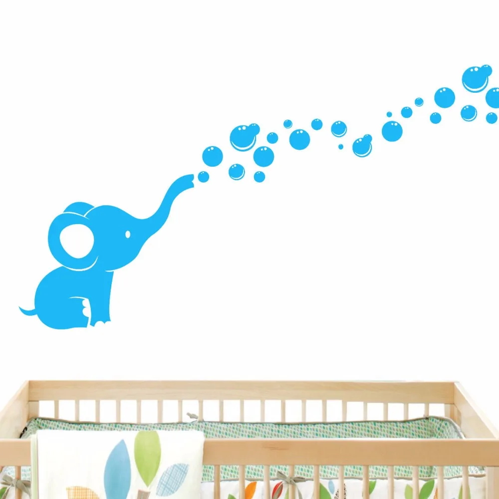 Слон пузырьки детские настенные виниловые Декорации для детской комнаты 69 см x 1270