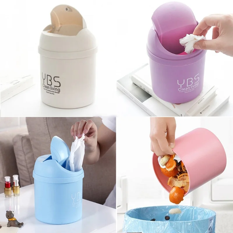 Новый милый маленький мусорный контейнер 2019 пластиковый для мусора на столе