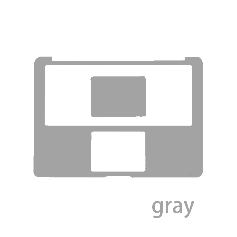 Серый Серебристые наклейки для ноутбука, наклейки, чехол для Macbook Air 13 Pro retina 12 13 15, защитная защита для кожи - Цвет: Серый