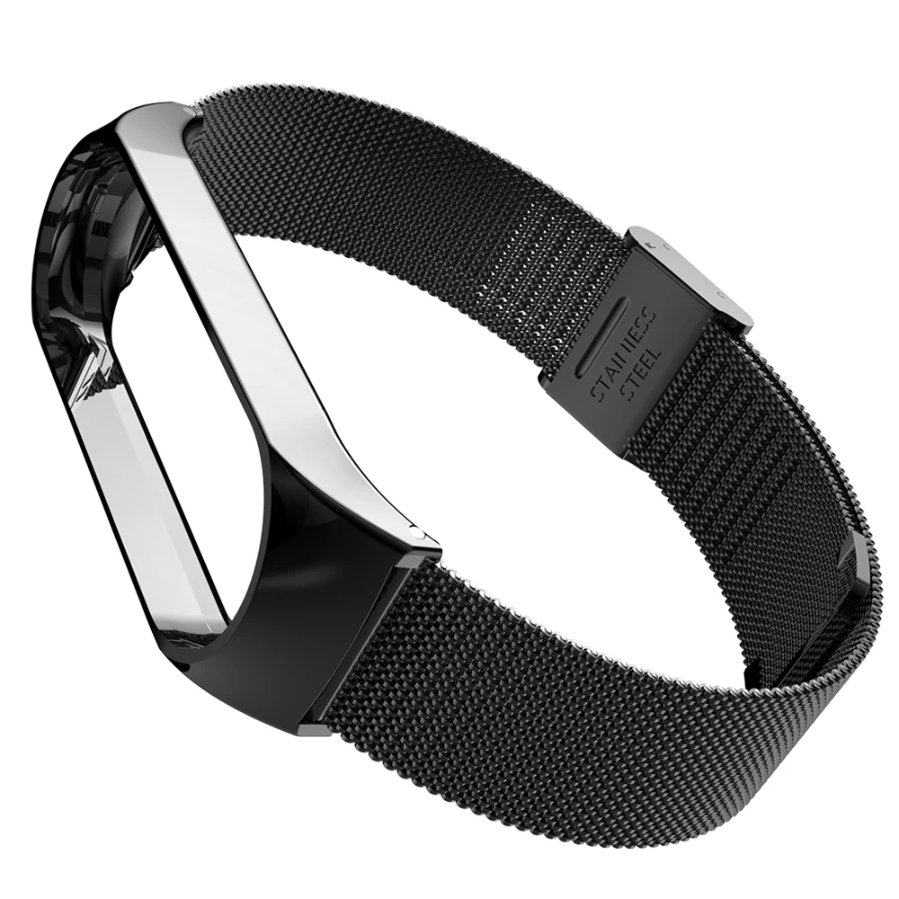 ZHIYIKE mi Band 3 ремешок на запястье металлический Безвинтовой браслет из нержавеющей стали для Xiaomi mi 3 Ремешок Браслет mi Band 3 напульсники Pulseira