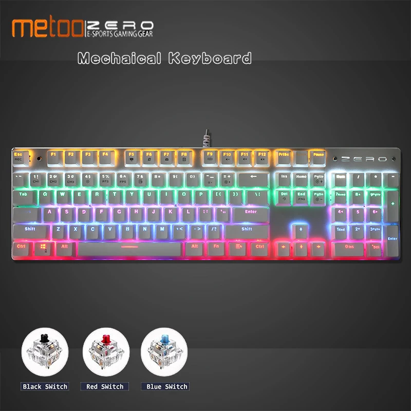 Me Too оригинальная игровая механическая клавиатура 87 клавишная Проводная