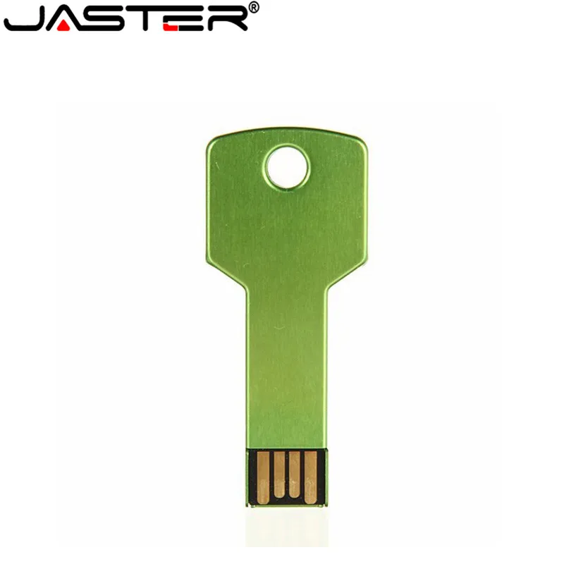 JASTER USB флеш-накопитель с логотипом на заказ, 4 ГБ, 8 ГБ, 16 ГБ, 32 ГБ, 64 ГБ, металлический флеш-накопитель, карта памяти, форма ключа