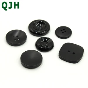 Top Quality Round 4 Hole Suit Buttons Resin Black Men&Women Coat Button Trench Clothing Overcoat Buttons DIY Clothing Accessorie