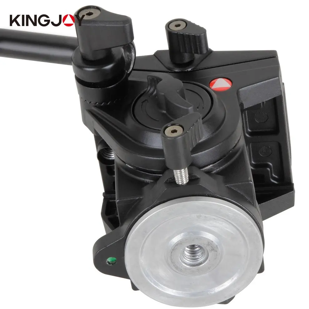 Kingjoy VT-3510 штатив головка из алюминиевого сплава жидкости демпфирующая головка для DSLR камеры с UNC 1/" 3/8" резьбовой штатив аксессуары